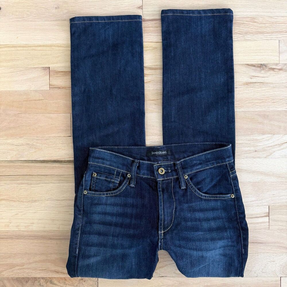 James Jeans Hunter Poison Dry Aged Straight Leg Denim Dark Wash 26